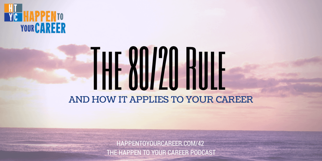 pareto's law 80/20 rule career coaching